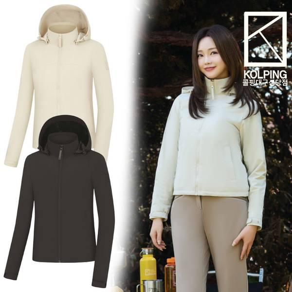 女性の秋のコーデュラ素材にメッシュ起毛裏地を適用した防風ジャケット KWJ6531W フィッツ