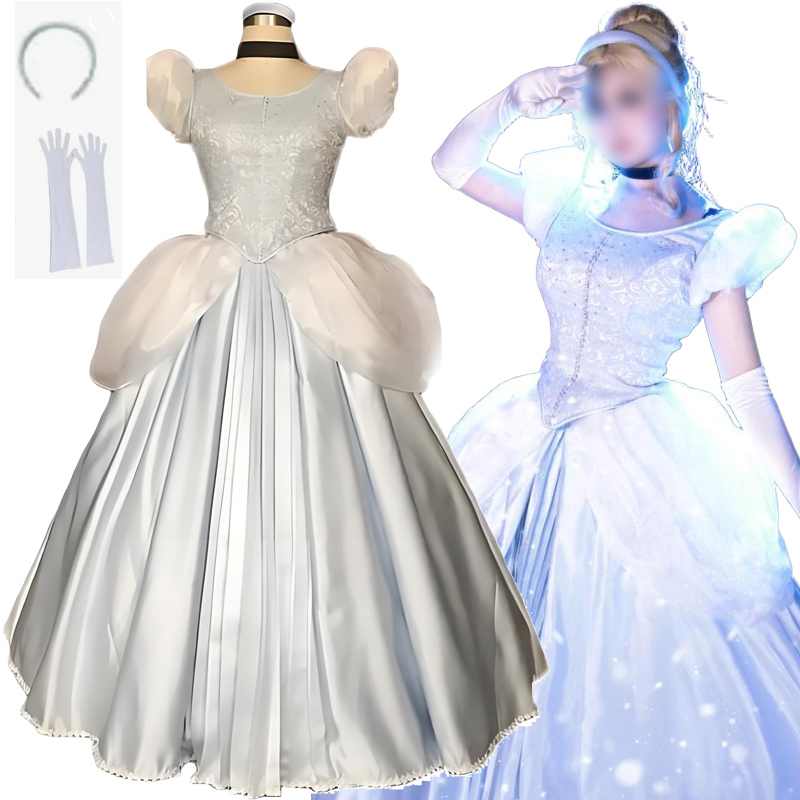 シンデレラ ドレス 大人 「パニエ+カチューシャ+手袋付き」 Cinderella コスプレ衣装 シンデレラ コスプレ 大人 プリンセスドレス文化祭 学園祭 演劇服装 ハロウイン パーティー 8,683円