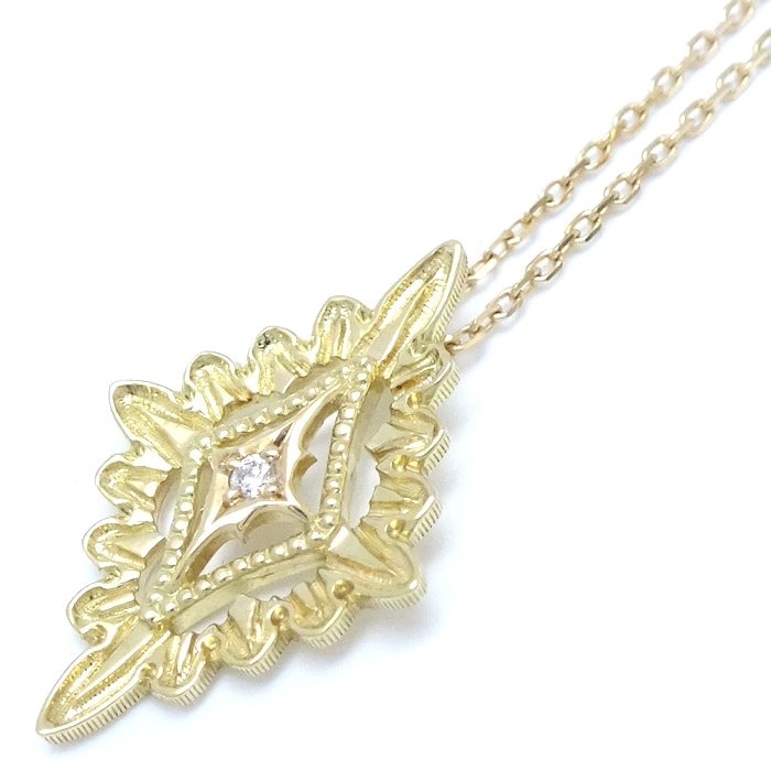 ネックレス ダイヤモンド0.01ct K18YG イエローゴールド/75751【中古】 31,642円