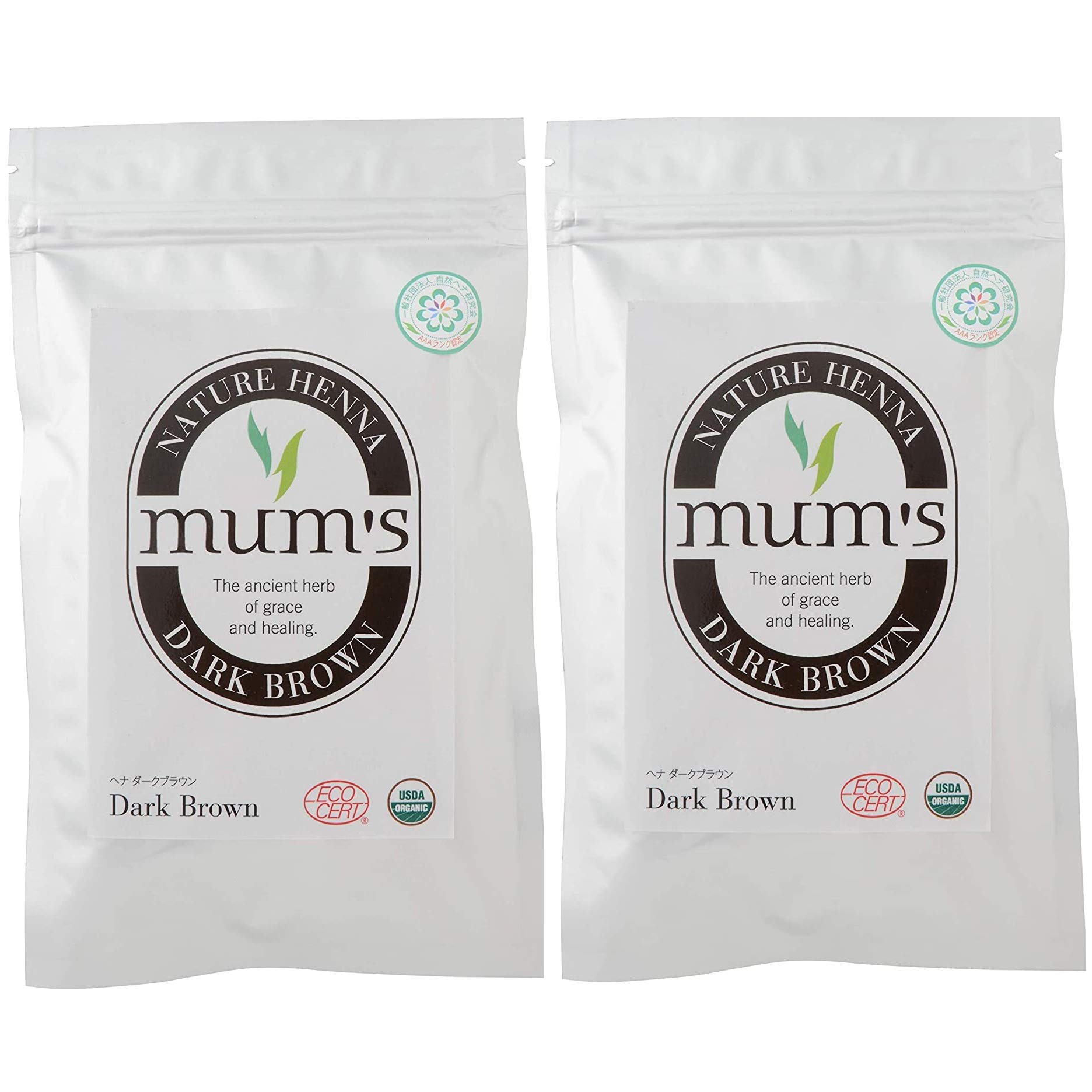 【全国送料無料】 マムズ ヘナ ダークブラウン100g ２袋セット