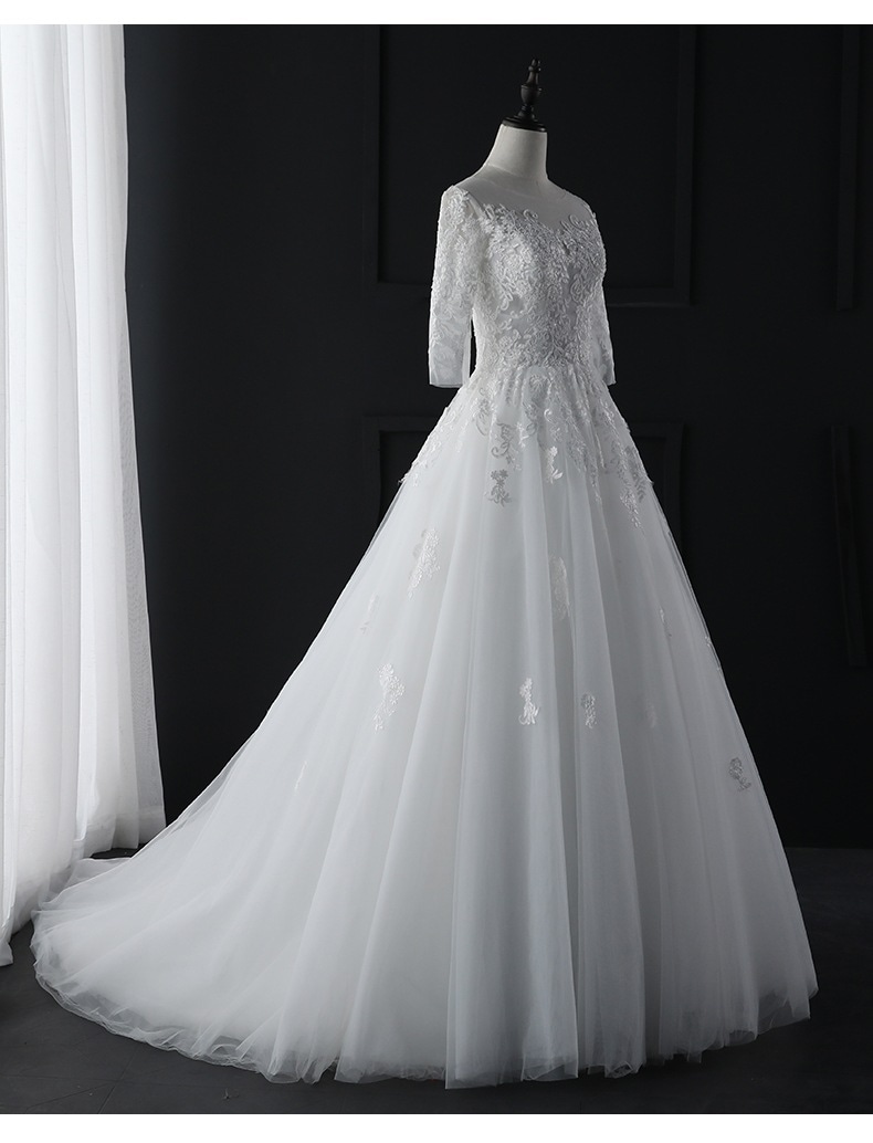 ウェディングドレス レディース 二次会 花嫁ドレス 結婚式 パーティードレス マーメイドライン レトロ オフショルダー ライドウェディング(M-0039)