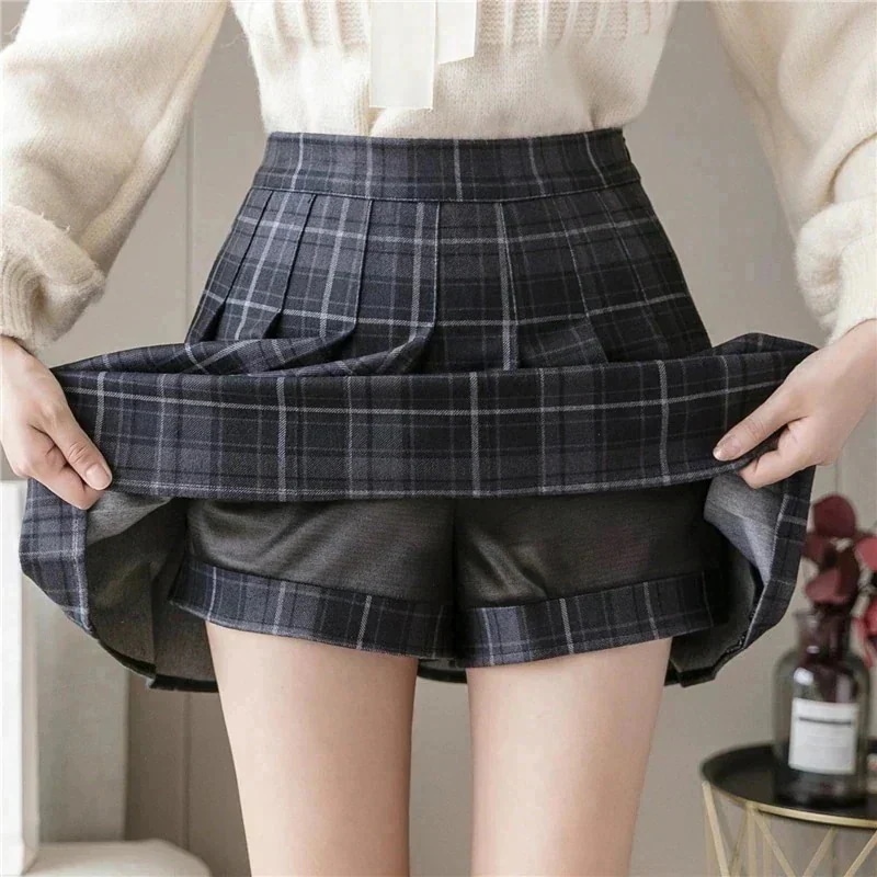 【BIG-SALE限定】【迅速な出荷】ミニスカートプリーツスカートスカートチェック制服スカートガールレディースレイヤード可愛い女子制服高校生韓国ファッション