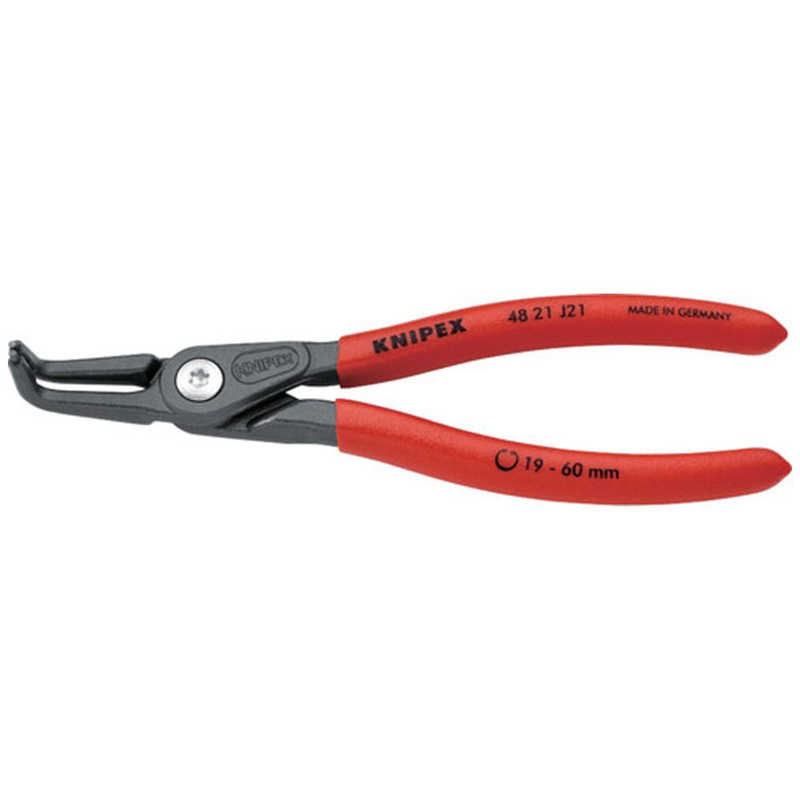 KNIPEX社　穴用スナップリングプライヤｰ 90度19-60mm　4821J21
