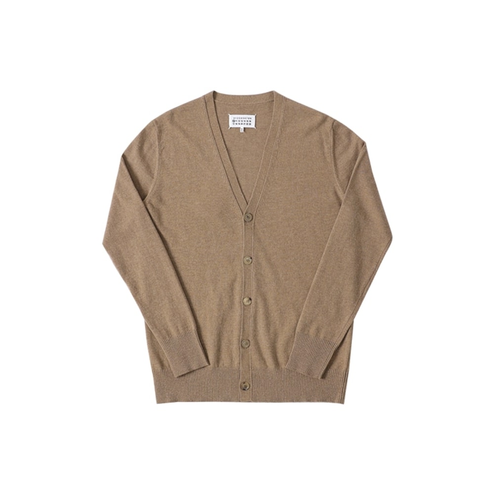 メゾンマルジェラメゾンマルジェラ S50HA1059 S17993 124M ステッチ Vネックウールメンズカーディガン PDSS50HA1059 S17993 124