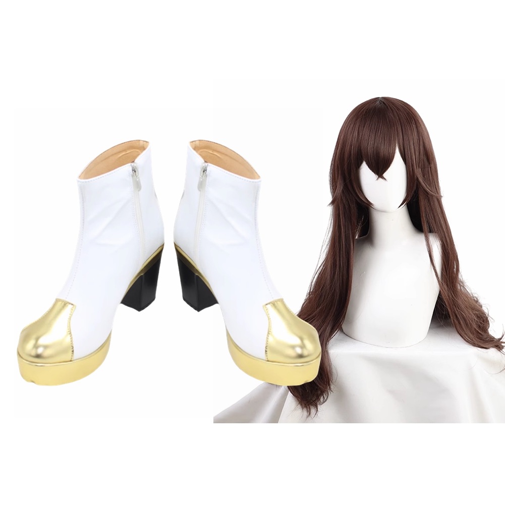 アンバー コスプレ靴 ブーツ コスプレ ウィッグ付き 演出服 アニメ 祭り ハロウィン クリスマス 学園祭 文化祭 仮装