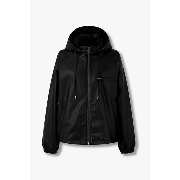 取り外し可能フーディ シンセティック レザー ジャケット 9105361104099