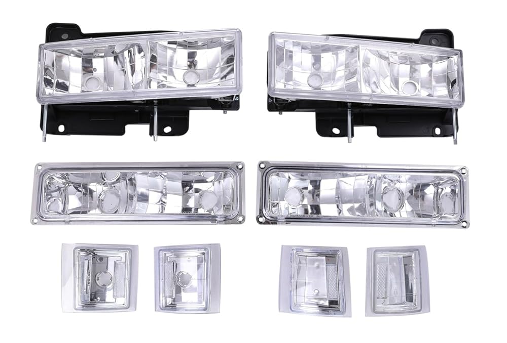 シボレー タホ サバーバン クリスタル ヘッドライト コーナーランプ ウインカー 左右セット C1500 C2500 C3500 K1500 K2500 K3500 等 社外品