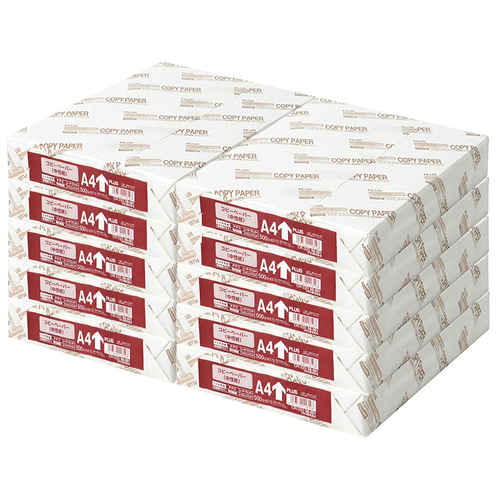 プラス コピー用紙 A4 5000枚 (500枚×10冊) 56-001×10 7,326円