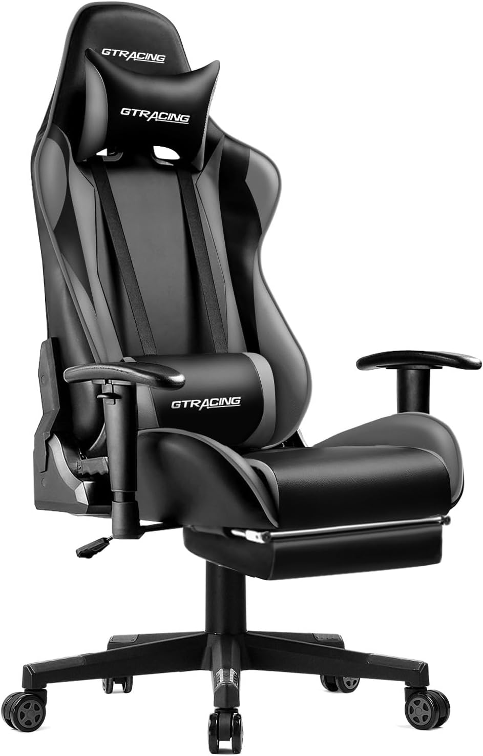GTRacingゲーミングチェア オフィスチェア デスクチェア ゲーム用チェア リクライニング パソコンチェア ハイバック ヘッドレスト ランバーサポート ひじ掛け付き 高さ調整機能 PUレザー オッ 14,583円