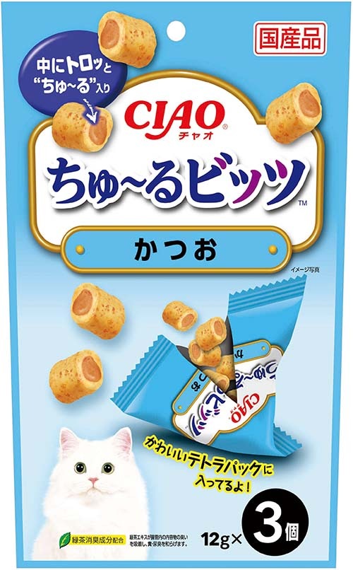 （まとめ買い）いなばペットフード CIAO ちゅるビッツ かつお 12gx3個入 [x24] 5,604円
