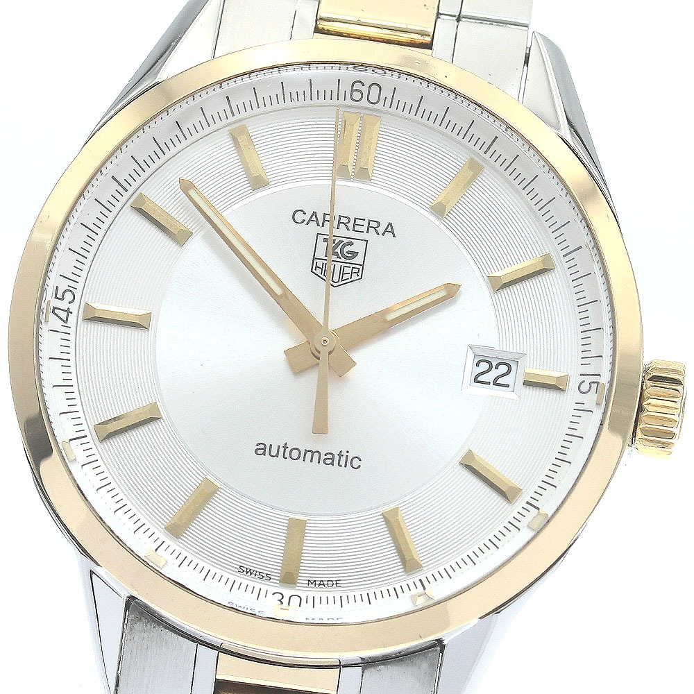 タグホイヤー TAG HEUER WV215A カレラ キャリバー5 YGコンビ デイト 自動巻き メンズ _878588【ev10】【中古】