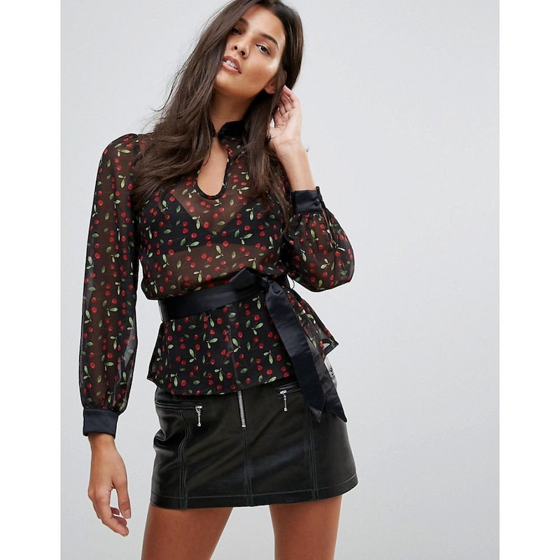 ミリー マッキントッシュ レディース トップス ブラウス・シャツ【Millie Mackintosh Cherry Blossom Tie Blouse】Aop ミリー マッキントッシュ レディース トップス ブラウス・シャツ【Millie Mackintosh Cherry Blossom Tie Blouse】Aop