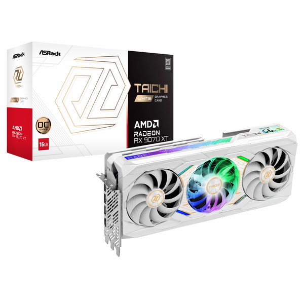 RX9070XT TCW 16GO ホワイト Radeon RX 9070XT Taichi White 16G OC グラフィックボード