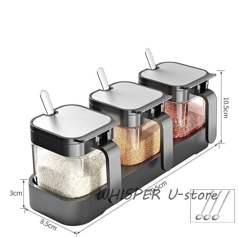 【超お得1つ買うと10個もらえる】調味料入れ 調味料ポット 調味料ストッカー 3個セット おしゃれ スパイスボトル 砂糖 塩入れ 香辛料容器 調味料ボトル
