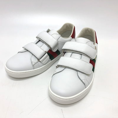 i*♡様 美品　GUCCHI グッチ　キッズ　スニーカー シェリーライン　猫　3 Qoo10] GUCCI スニーカー 猫 シェリーライン キャット