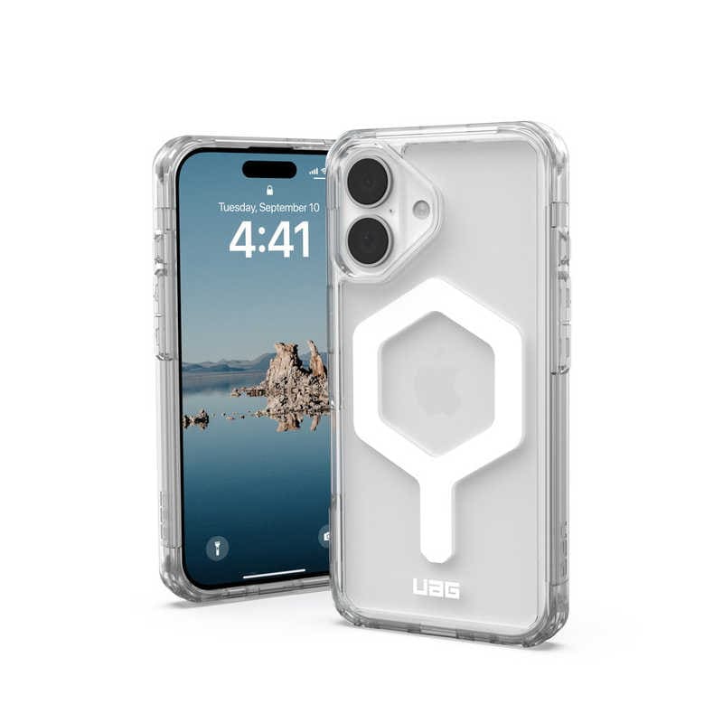 UAG　iPhone 16 耐衝撃ケース MAGSAFE対応 PLYO アイス/ホワイト　UAG-IPH24MB-YMS-I/W