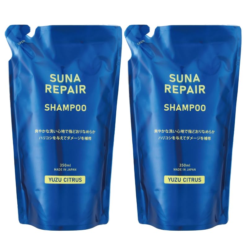 SUNA (スーナ) 白髪 シャンプー エイジングケア 植物の力で40-50代のハリ艶髪 白髪ケア 染めない毛髪ケア ハリコシ ボリューム 白髪染め後のダメージ補修 アミノ酸系 (シャンプー詰め替え