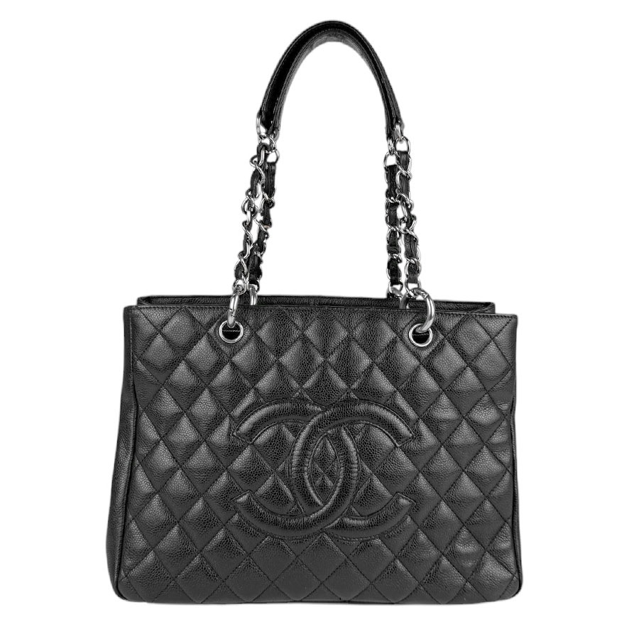 シャネル CHANEL ハンドバッグ GST キャビアスキンレザー ブラック レディース A50995 z4084