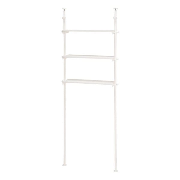 突っ張り洗濯機ラック ホワイト・幅70×奥行24×高さ187～264cm KTR-3153SW