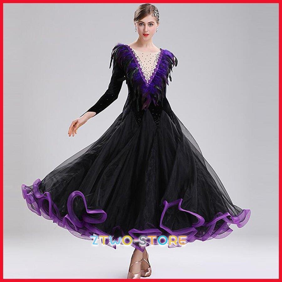 新しい子供用ダンスウェア 社交ダンスドレス モダンダンス ロング丈ワンピース 長袖 レッスン着 ラテンダンス フラメンコ ルンバ サンバ ワルツ専用ドレス スタンダード 競技用演出服 2枚購入で247