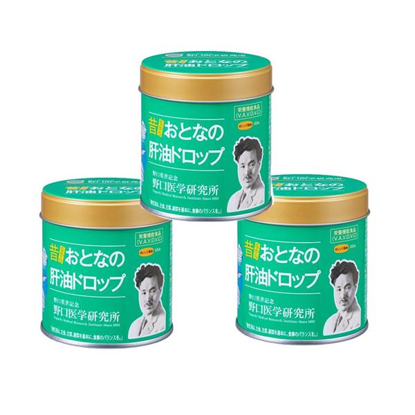 3個セット 野口医学研究所 おとなの肝油ドロップ オレンジ風味100粒