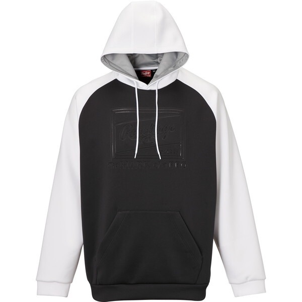 ローリングス 野球 パーカー ニットジャージフーディー AOS14F05-W/B-L ホワイト/ブラック