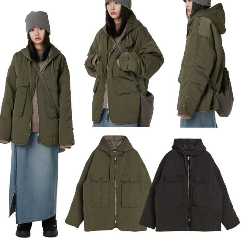 くらしを楽しむアイテム Square Russell RAU Hood 男女兼用 人気 Jacket Quilting その他 COLOR:KHAKI  - flaviogimenis.com.br