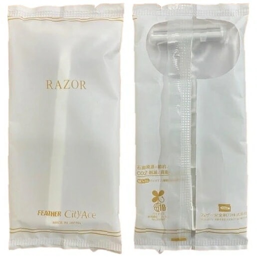 カミソリ2枚刃　フェザーシティエース-2　袋入　500本入【取り寄せ商品・即納不可】