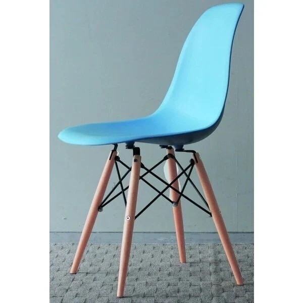 チェア 椅子 イームズ シェルサイドチェア DSW おしゃれ 艶無しマット 完成品 ダイニングチェア デスクチェア イス いす 座面高45cm ブルー 15,900円