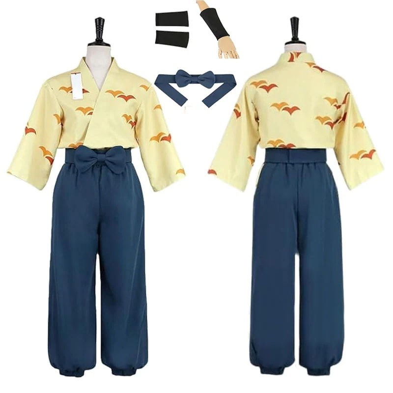 【激安SALE】コスプレ ハロウィン 忘年会 誕生日 クリスマス ハロウィン 変装 仮装 変身 コスチューム コスプレ衣装 忍たま 手甲付き 五年生 コスプレ衣装 尾浜勘右衛門