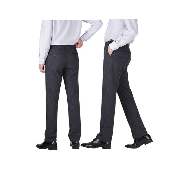 メンズ冬の小柄なチェック柄起毛スパンデックスフォーマルパンツLV-PTK-705