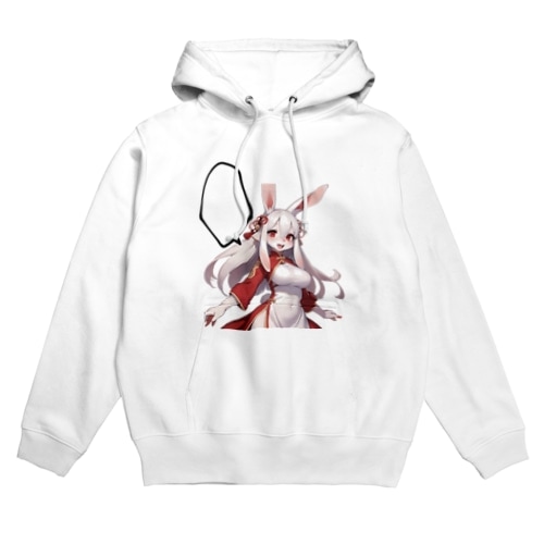 【文字入れ可能受注生産】ウサギの女の子　ミシェル パーカー