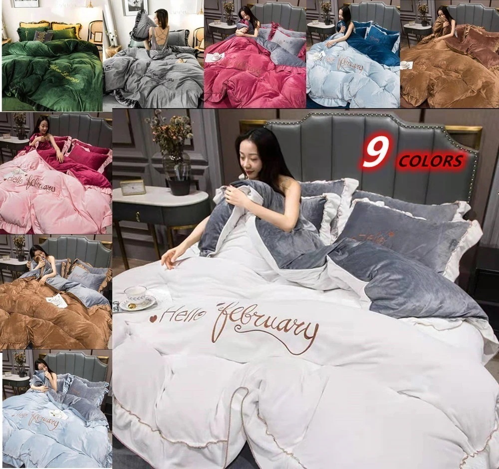 布団カバー セット 韓国ファッション 布団カバー 用 毛布 暖かい 厚手 ベッドカバー サイズ 掛け布団カバーボックスシーツ 抗菌防臭 洗える 寝具 ベッド用品 シングル セミ 57