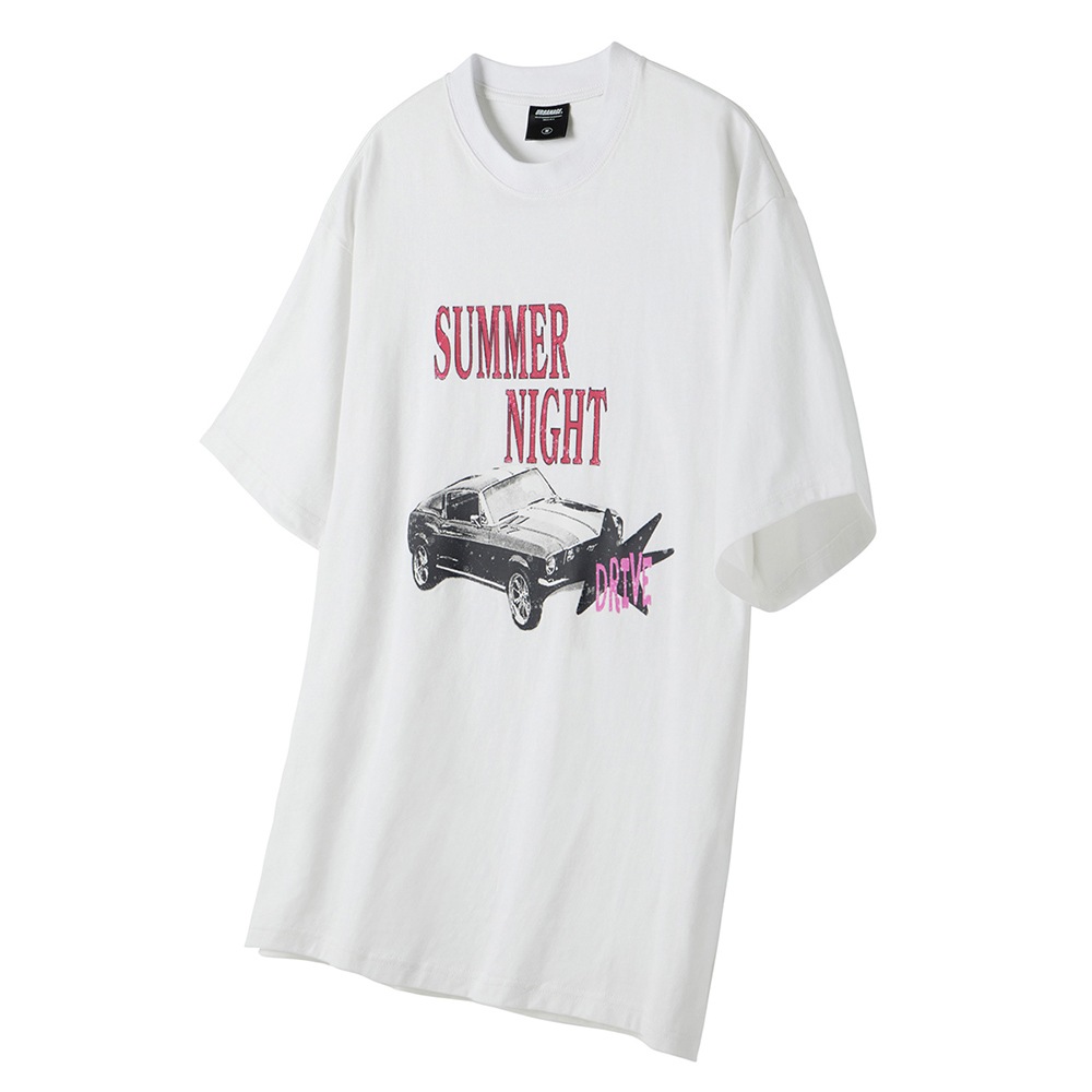 Summer Night Oversized Short-Sleeved_White