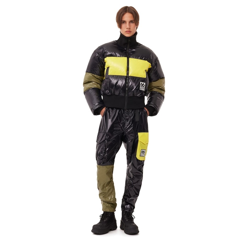 GANNI [66NORTH X GN] ロイガルベーグルライトパンツ-ブラック FW23/ QN3Y21C015