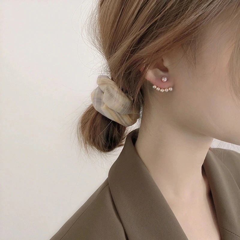 韓国ファッション 925シルバーピンパールピアス 春春冬のピアス 個性 百掛け ピアス 金属アレルギー対応 軟骨ピアス イヤリング