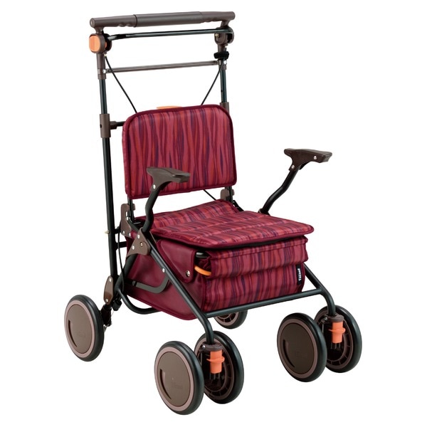 シルバーカー/手押し車 (スタンダードタイプ) 最大積載荷重：10.0kg 幸和製作所 『カゴノアL』 レッド (介護用品)