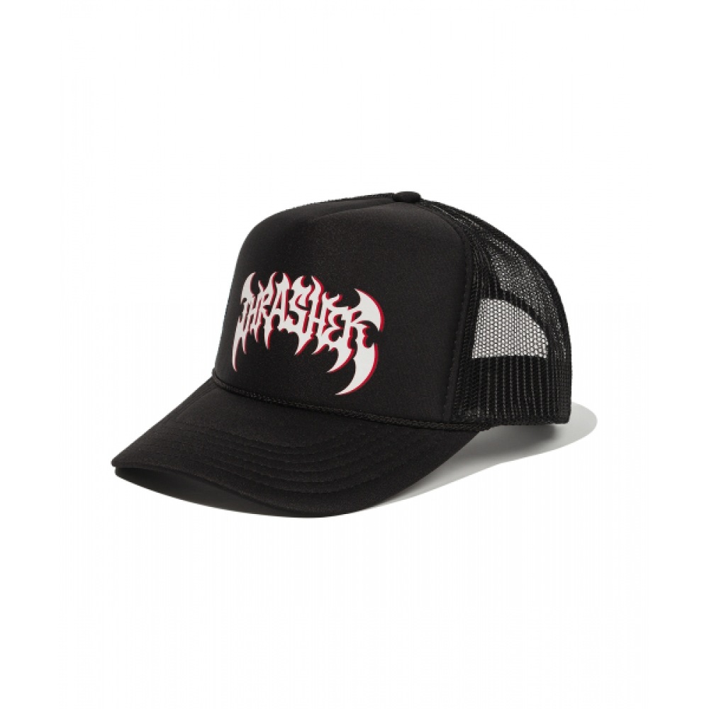 THRASHER ヘビーメタルメッシュキャップブラック