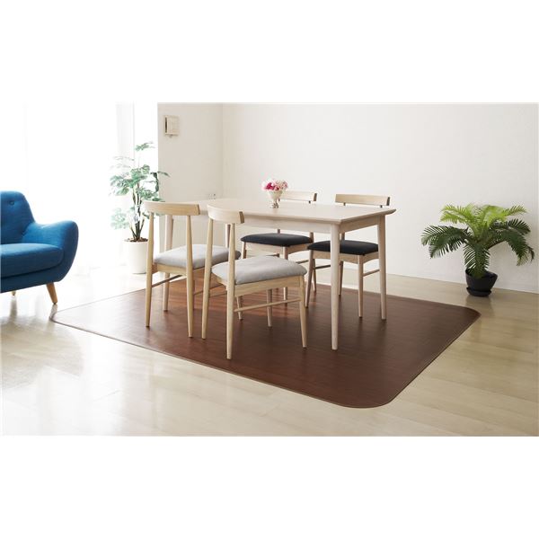 アキレス 滑り止めつき クッションフロアラグマット ミドルブラウン 182×180cm 9,766円