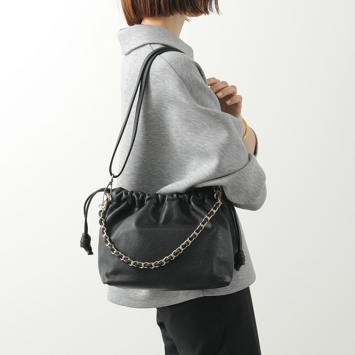 AULENTTI オウレンティ ショルダーバッグ DI 3631 DO レディース レザー ハンドバッグ クラッチバッグ クロスボディ 鞄 D28/NERO/BLACK