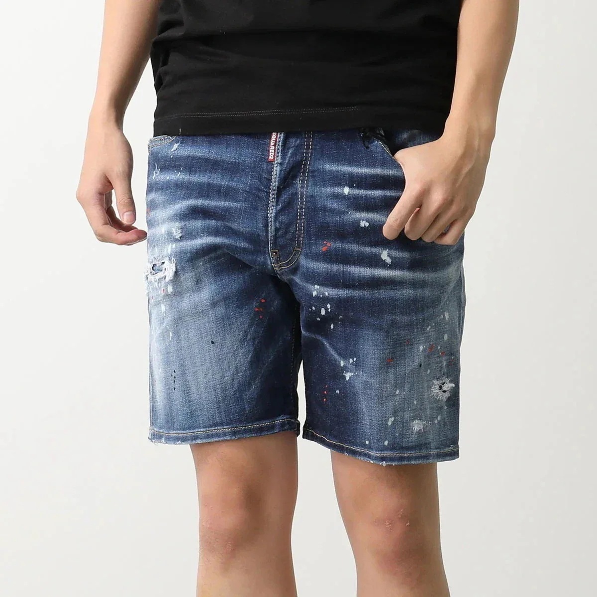 DSQUARED2 ディースクエアード ジーンズ Medium Easy Wash Marine Shorts ミディアム イージー ウォッシュ マリーン ショ 【mega】
