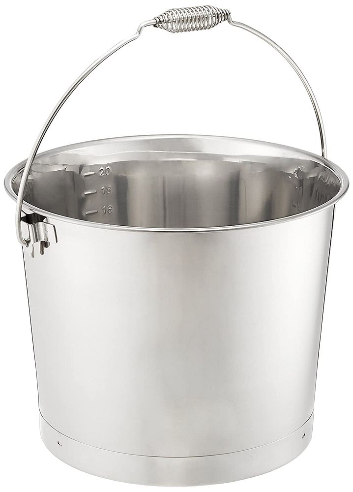 大屋金属 18-8プレスバケツ 20L（ワイヤーバネ取手） 本体（蓋別売）