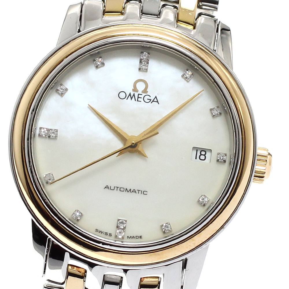 オメガ OMEGA デビル プレステージ YGベゼル 15Pダイヤ 自動巻き レディース _938303【中古】