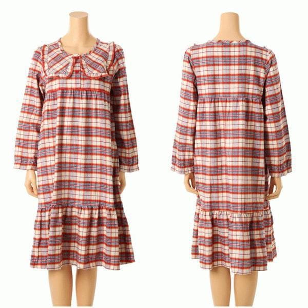 プラス起毛ビッグカラー 女性ワンピースパジャマ SGN2533SSG