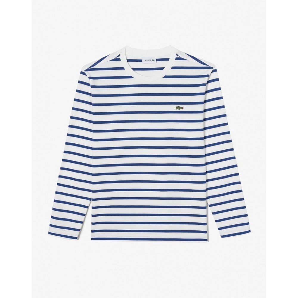 ラコステメンズロングスリーブストライプ T シャツ TH118E-54G X0U