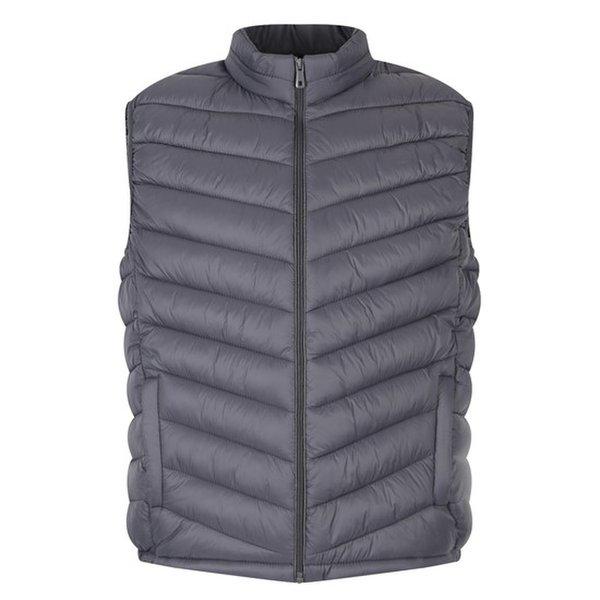 メンズ冬ハイネック軽量ストリングベストパディングIE-VEP-4006-グレー