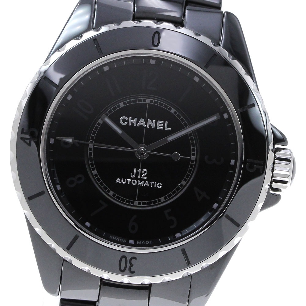 シャネル CHANEL H6185 J12 ファントム 自動巻き メンズ 箱・保証書付き_844792【中古】