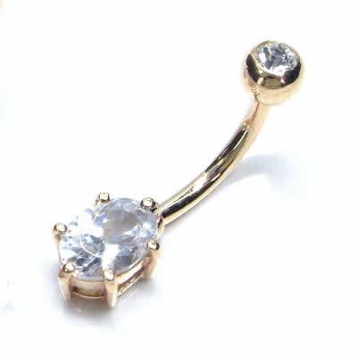 14金オーバルジュエルへそピアス 14G 14ゲージ 臍ピアス ヘソピアス ボディピアス 大人 本物の金 安心素材 K14 イエローゴールド 高級 プレゼント ギフト 14dbcz1xxxxxx