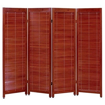 MS-8124BR ルーバースクリーン4連 ブラウン メーカー直送