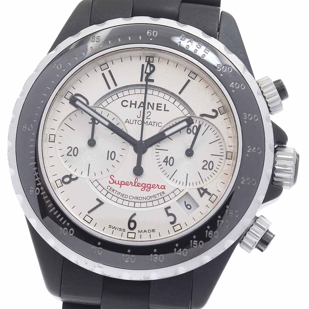 シャネル CHANEL H2039 J12 スーパーレッジェーラ クロノグラフ デイト 自動巻き メンズ _956947【中古】